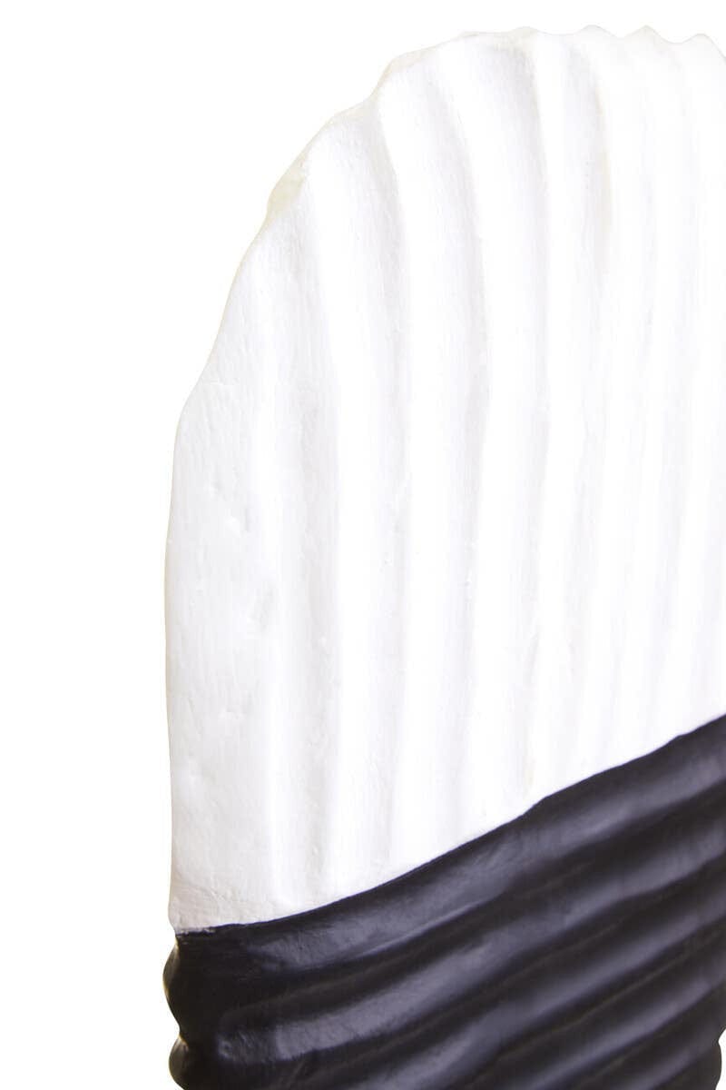 Hamilton Interiors Accessories Fidel Black and White Mango Wood Oblong Sculpture House of Isabella UK