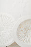 Hamilton Interiors Accessories Fidel Distressed White Carved Wood Large Round Sculpture House of Isabella UK