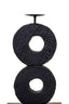 Hamilton Interiors Accessories Fidel Large Charred Black Mango Wood Log Candle Holder House of Isabella UK