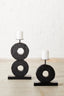 Hamilton Interiors Accessories Fidel Large Charred Black Mango Wood Log Candle Holder House of Isabella UK