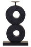 Hamilton Interiors Accessories Fidel Large Charred Black Mango Wood Log Candle Holder House of Isabella UK