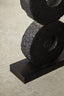 Hamilton Interiors Accessories Fidel Large Charred Black Mango Wood Log Candle Holder House of Isabella UK