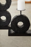 Hamilton Interiors Accessories Fidel Large Charred Black Mango Wood Log Candle Holder House of Isabella UK