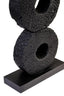 Hamilton Interiors Accessories Fidel Large Charred Black Mango Wood Log Candle Holder House of Isabella UK