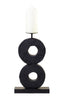 Hamilton Interiors Accessories Fidel Large Charred Black Mango Wood Log Candle Holder House of Isabella UK