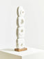 Hamilton Interiors Accessories Fidel Rustic White Mango Wood Ring Sculpture House of Isabella UK