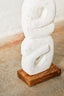 Hamilton Interiors Accessories Fidel Rustic White Mango Wood Ring Sculpture House of Isabella UK