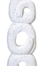 Hamilton Interiors Accessories Fidel Rustic White Mango Wood Ring Sculpture House of Isabella UK