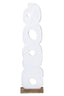 Hamilton Interiors Accessories Fidel Rustic White Mango Wood Ring Sculpture House of Isabella UK