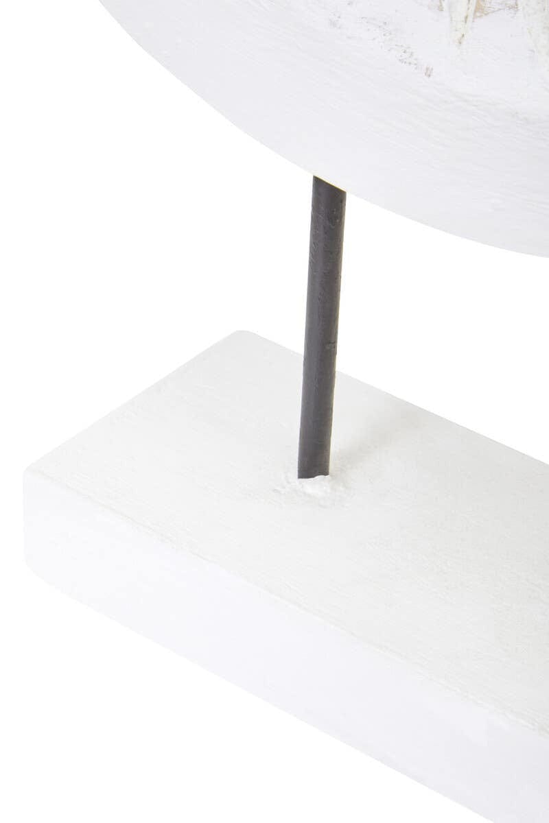 Hamilton Interiors Accessories Fidel Small Distressed White Mango Wood Sculpture House of Isabella UK