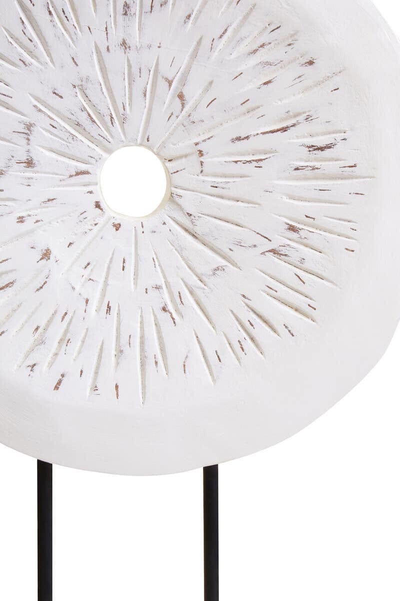 Hamilton Interiors Accessories Fidel Small Distressed White Mango Wood Sculpture House of Isabella UK