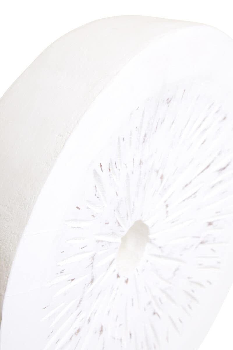 Hamilton Interiors Accessories Fidel Small Distressed White Mango Wood Sculpture House of Isabella UK