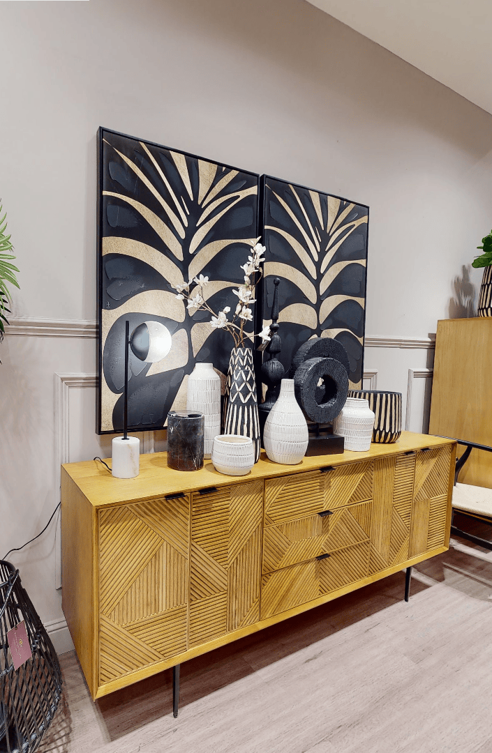 Hamilton Interiors Accessories Fidel Small Rustic Mango Wood Sculpture On Stand House of Isabella UK