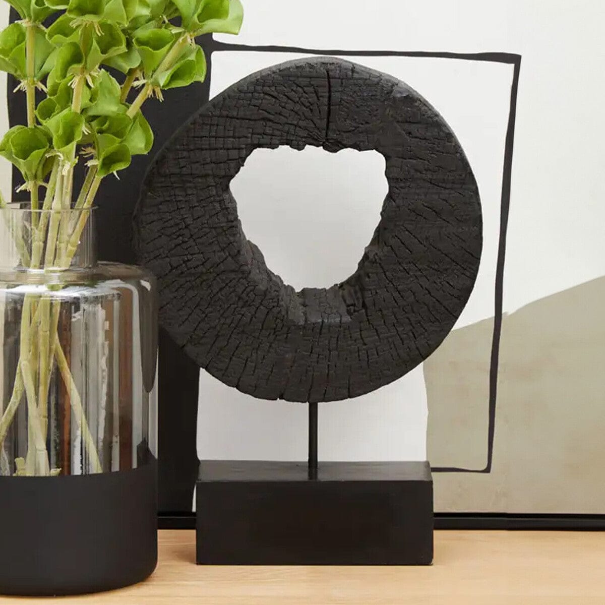 Hamilton Interiors Accessories Fidel Small Rustic Mango Wood Sculpture On Stand House of Isabella UK