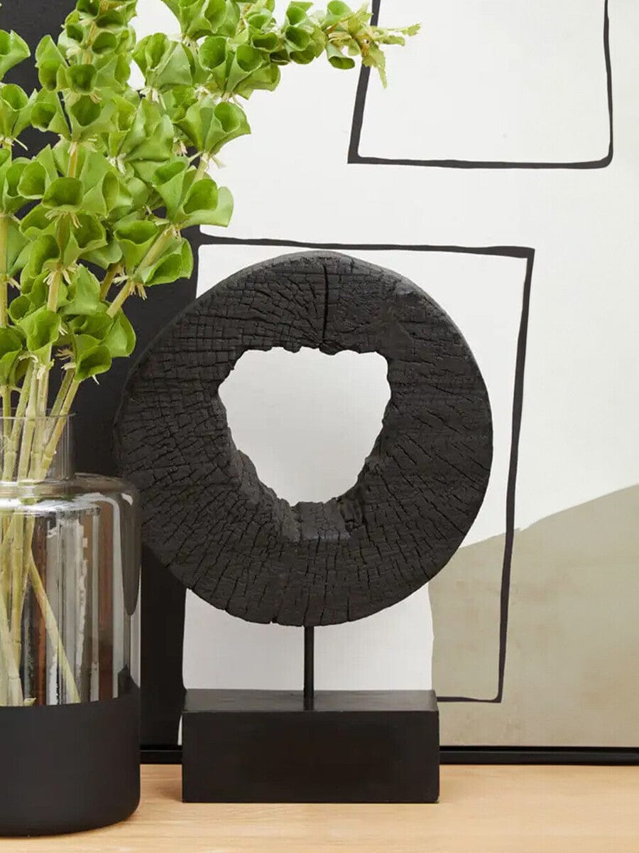 Hamilton Interiors Accessories Fidel Small Rustic Mango Wood Sculpture On Stand House of Isabella UK