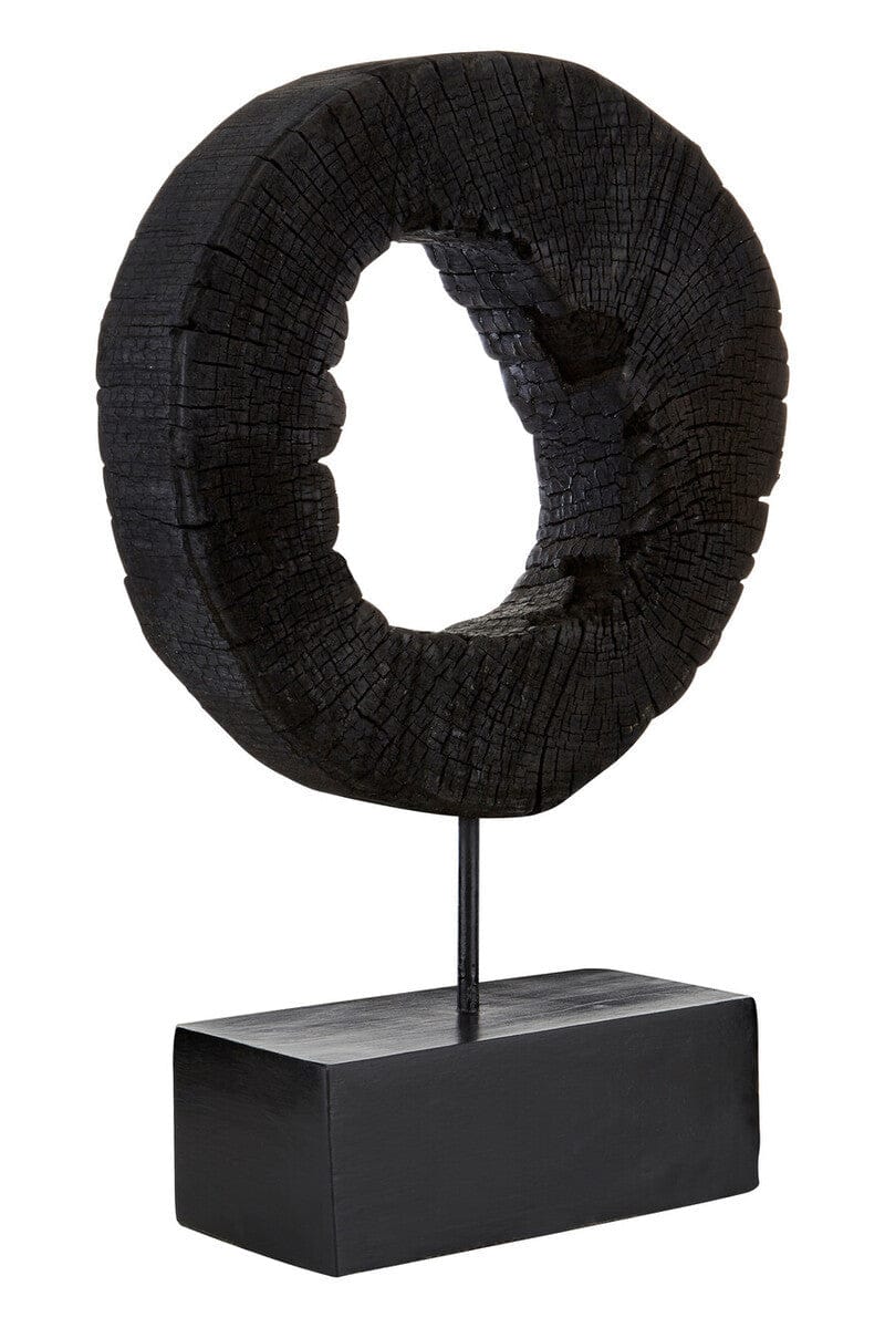 Hamilton Interiors Accessories Fidel Small Rustic Mango Wood Sculpture On Stand House of Isabella UK