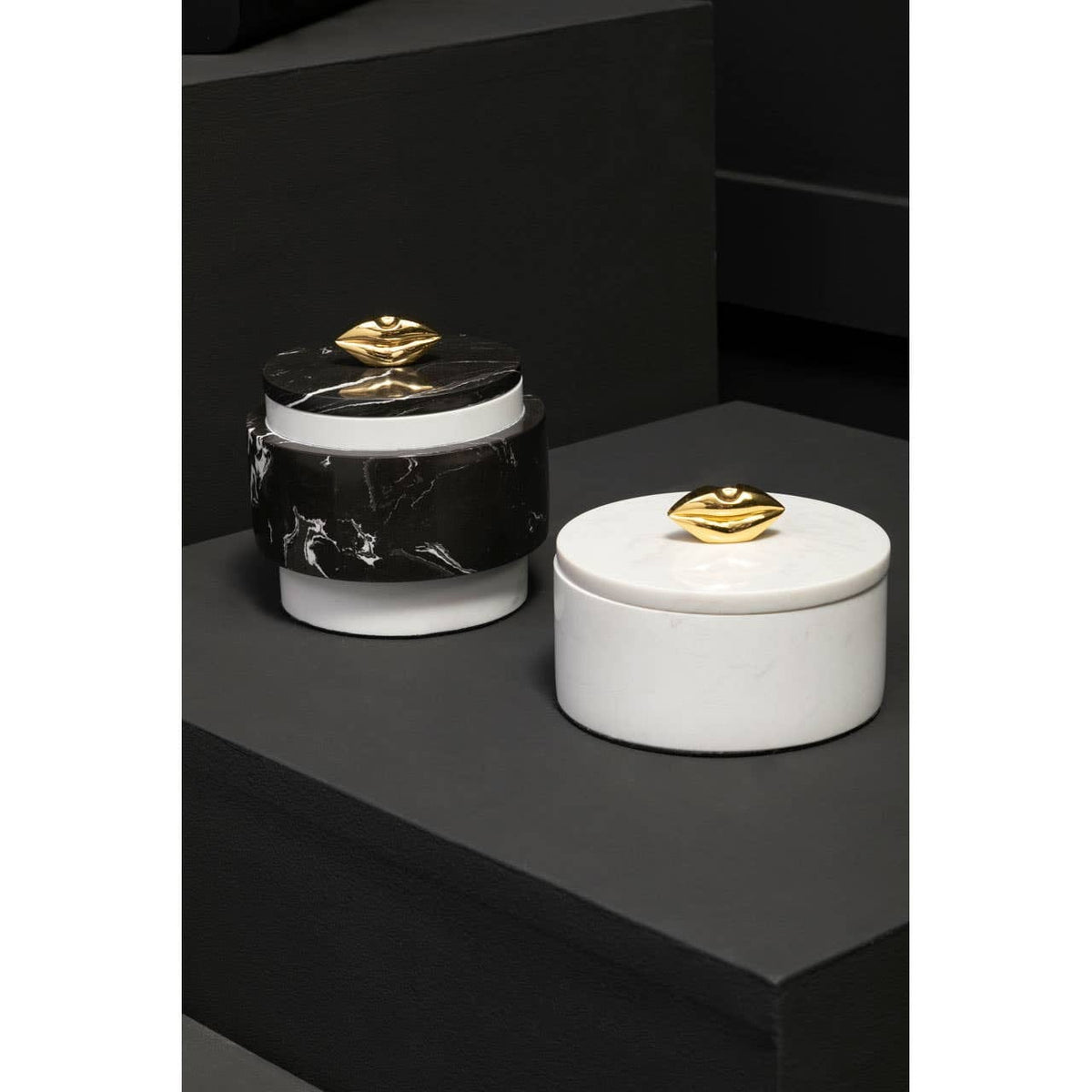 Hamilton Interiors Accessories Flos White Marble Storage Jar House of Isabella UK
