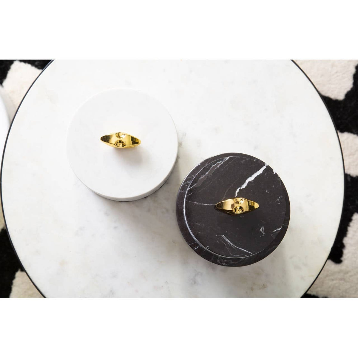 Hamilton Interiors Accessories Flos White Marble Storage Jar House of Isabella UK