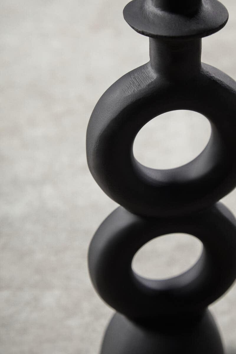 Hamilton Interiors Accessories Hapax Large Black Candle Holder House of Isabella UK