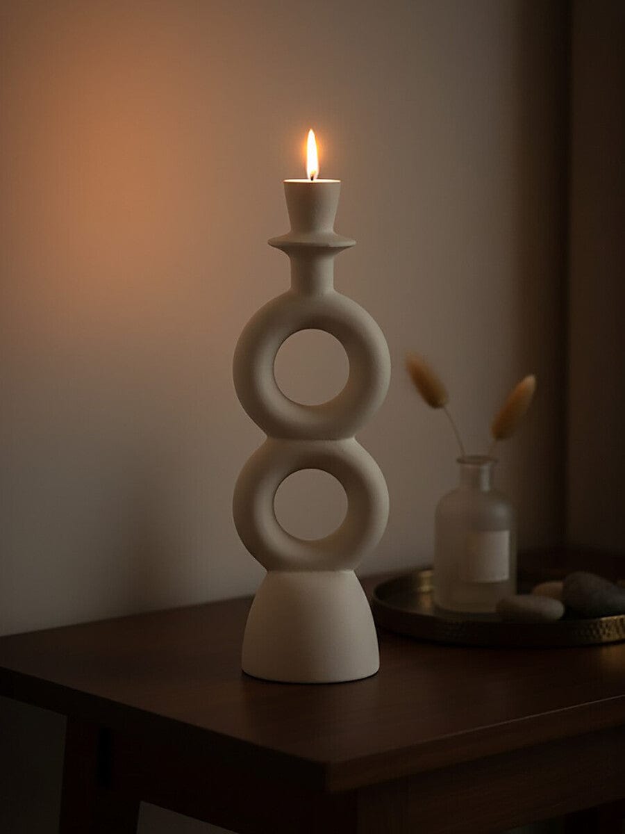 Hamilton Interiors Accessories Hapax Large Cream Candle Holder House of Isabella UK