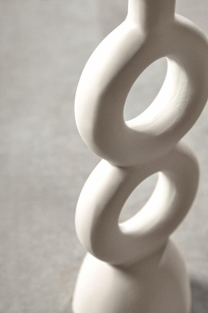 Hamilton Interiors Accessories Hapax Large Cream Candle Holder House of Isabella UK