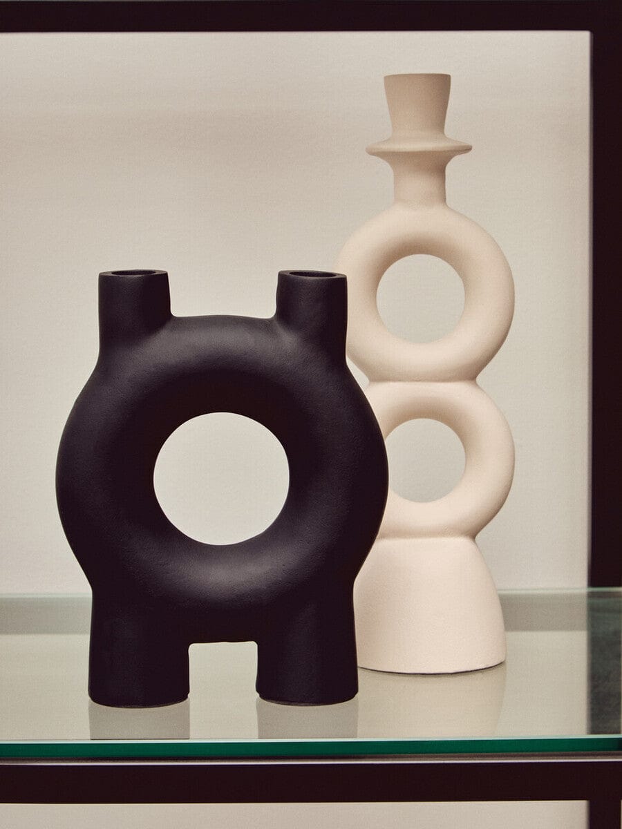 Hamilton Interiors Accessories Hapax Small Black Candle Holder House of Isabella UK