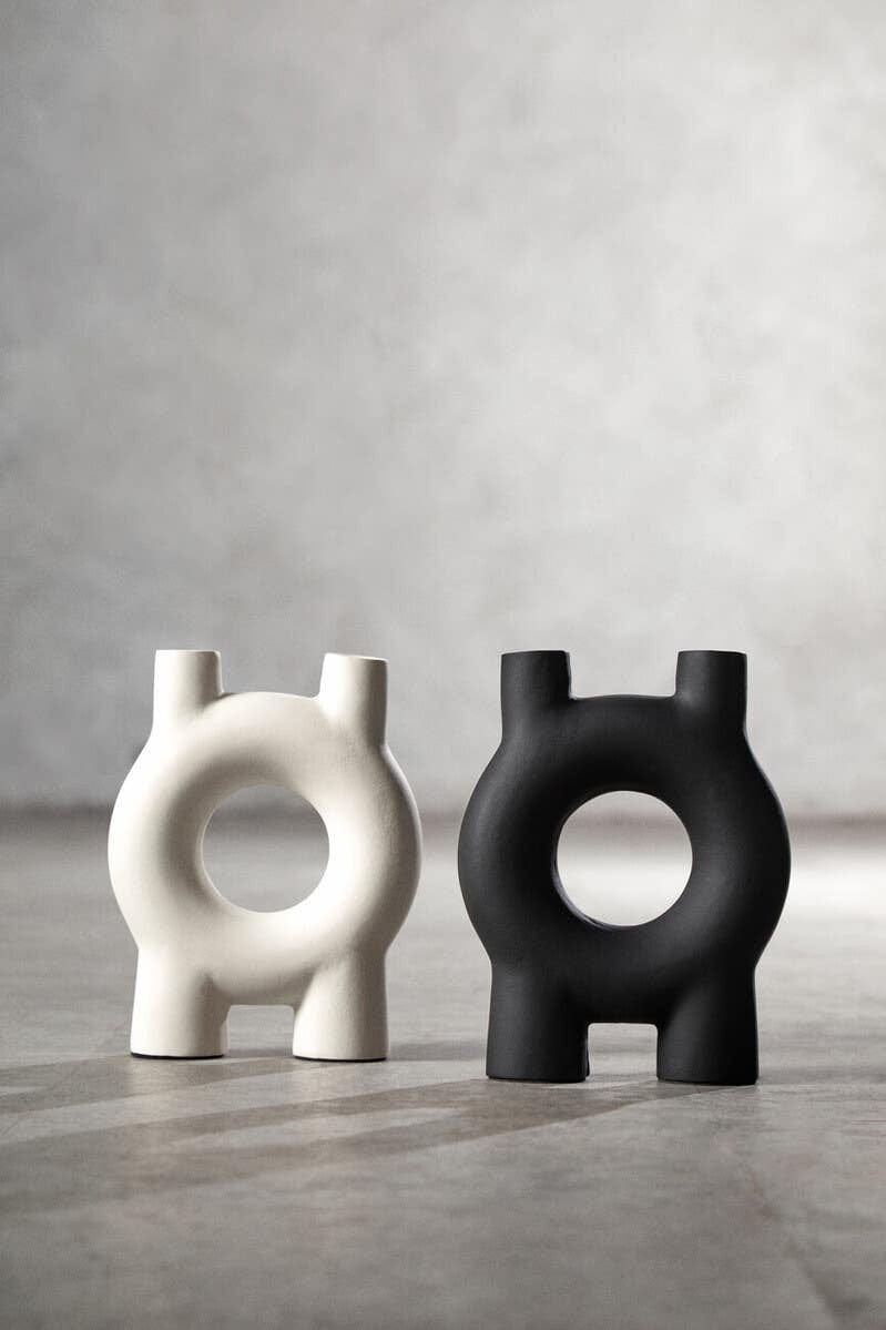 Hamilton Interiors Accessories Hapax Small Black Candle Holder House of Isabella UK