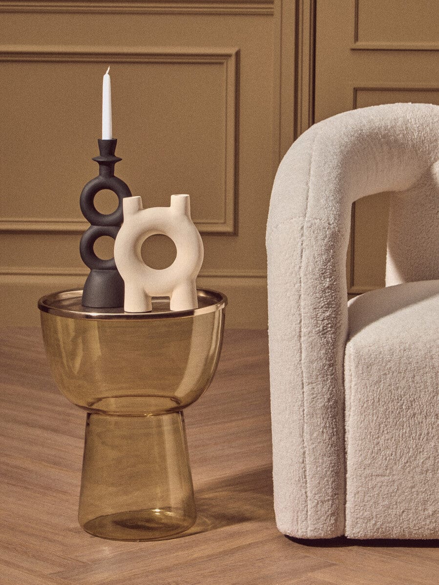 Hamilton Interiors Accessories Hapax Small Cream Candle Holder House of Isabella UK