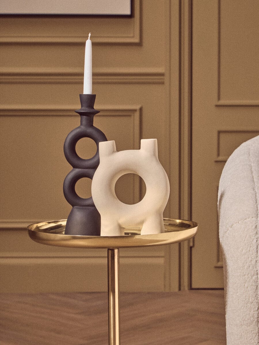 Hamilton Interiors Accessories Hapax Small Cream Candle Holder House of Isabella UK