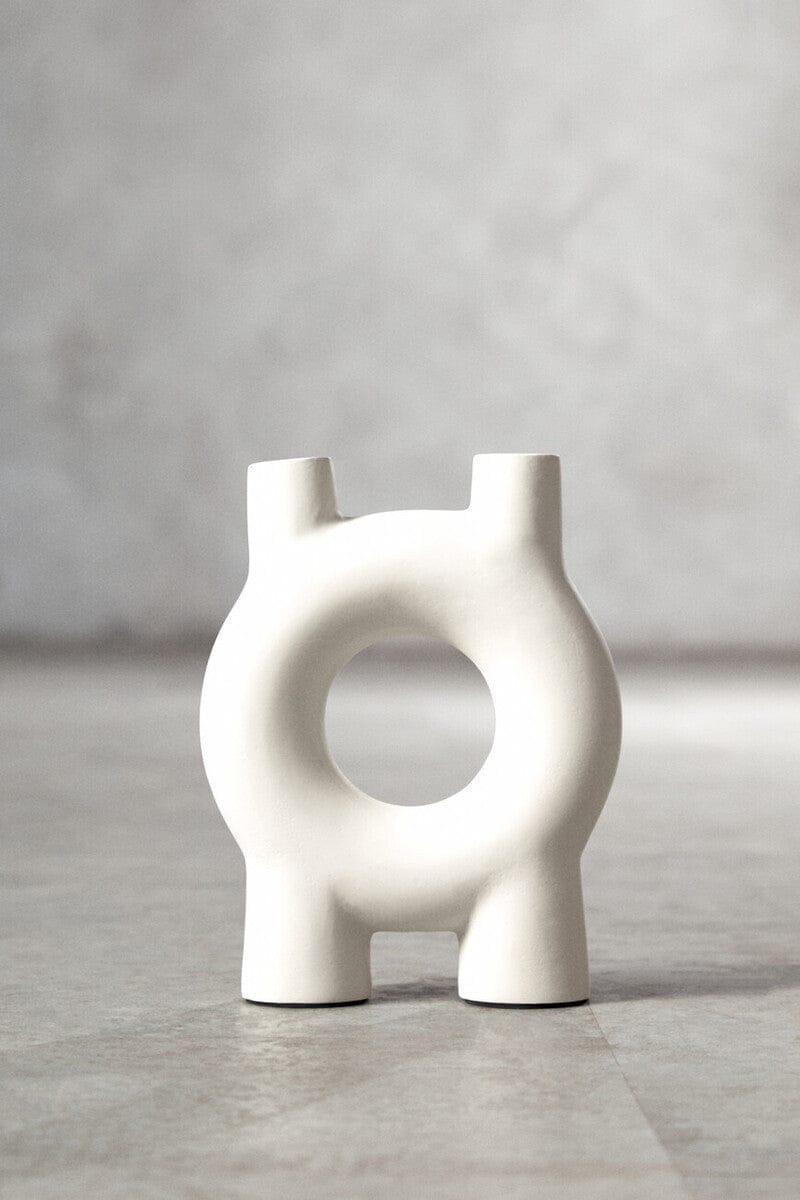Hamilton Interiors Accessories Hapax Small Cream Candle Holder House of Isabella UK