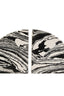 Hamilton Interiors Accessories Helsa Black And White Marble Set of Two Bookends House of Isabella UK