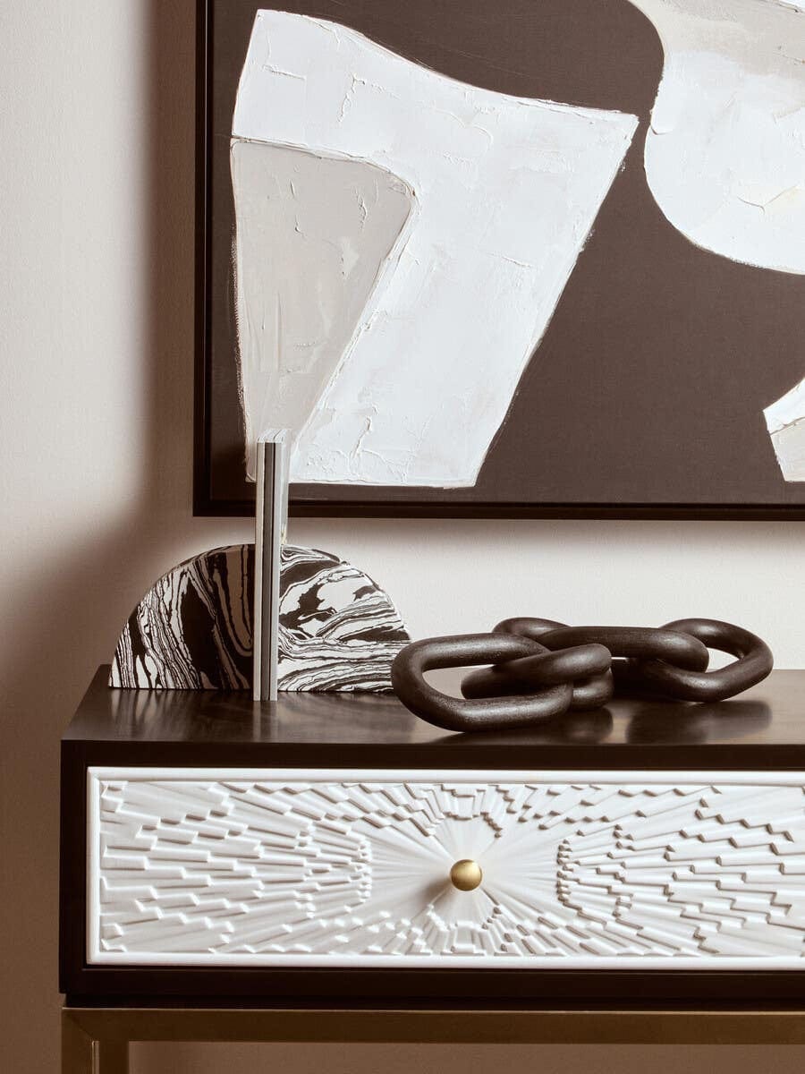 Hamilton Interiors Accessories Helsa Black And White Marble Set of Two Bookends House of Isabella UK