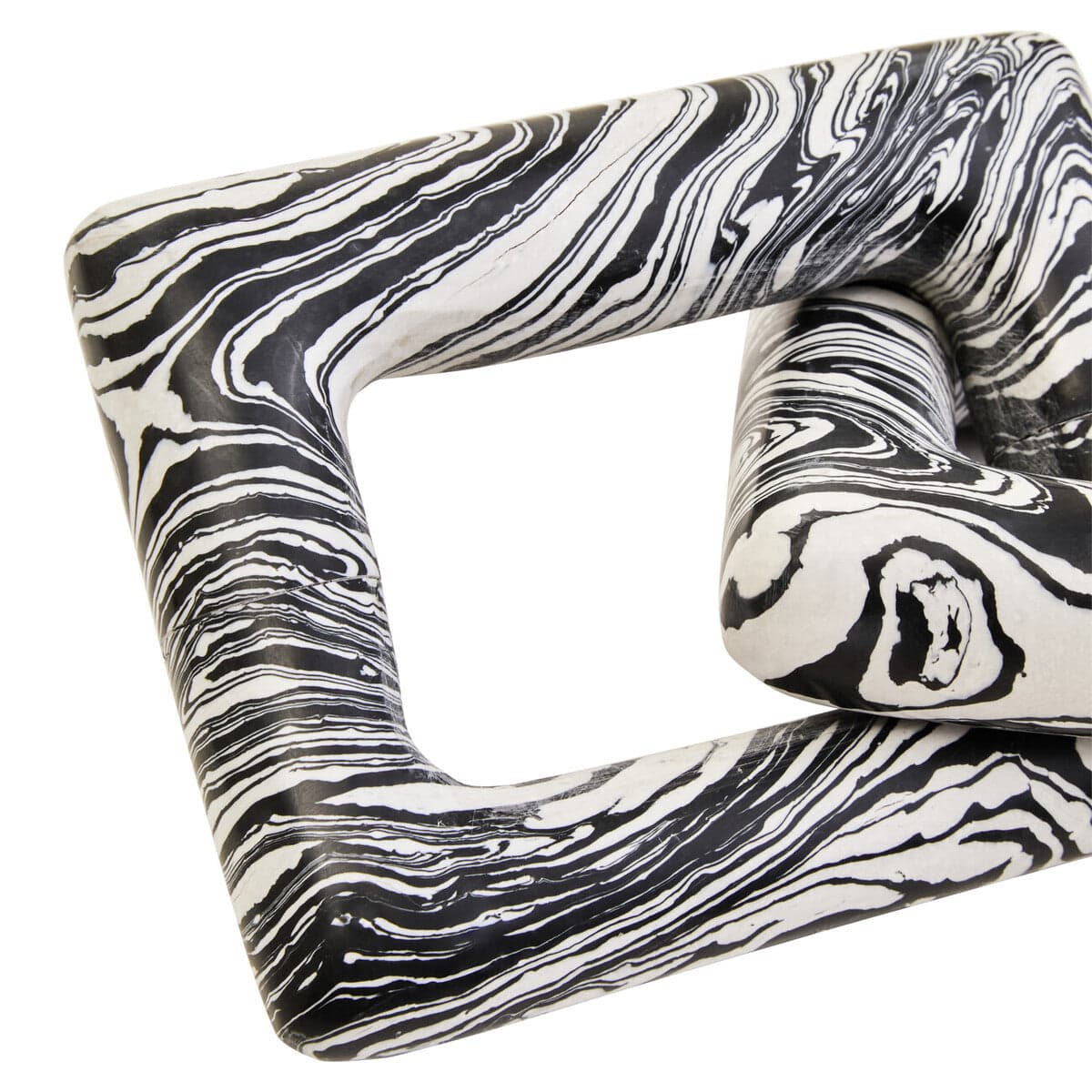 Hamilton Interiors Accessories Helsa Black And White Marble Two Link Chain House of Isabella UK