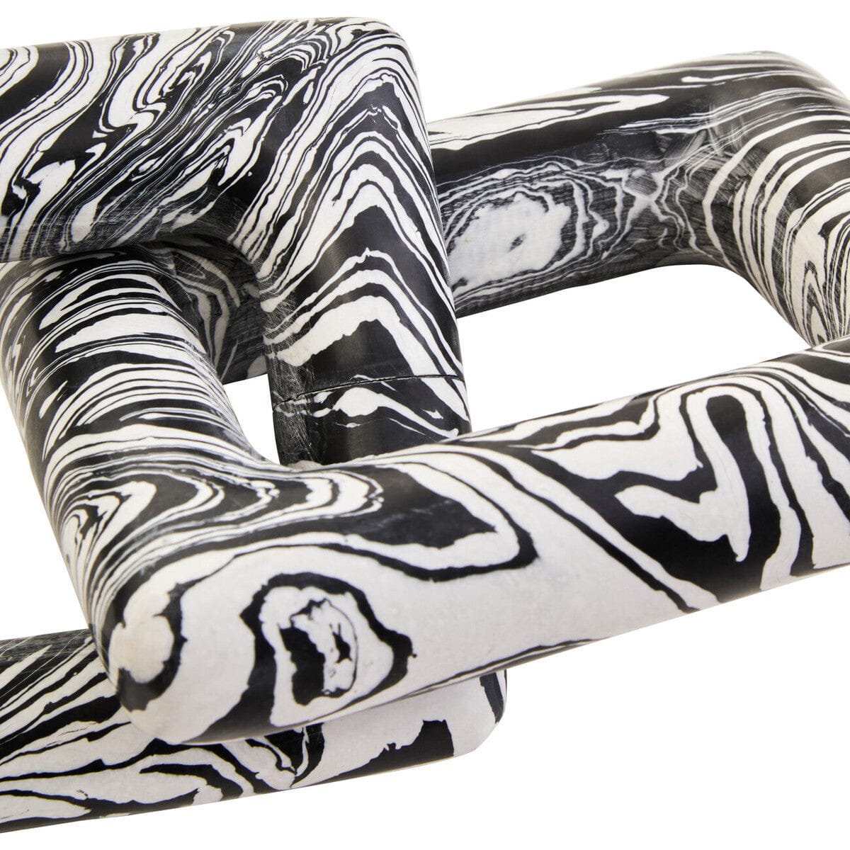 Hamilton Interiors Accessories Helsa Black And White Marble Two Link Chain House of Isabella UK