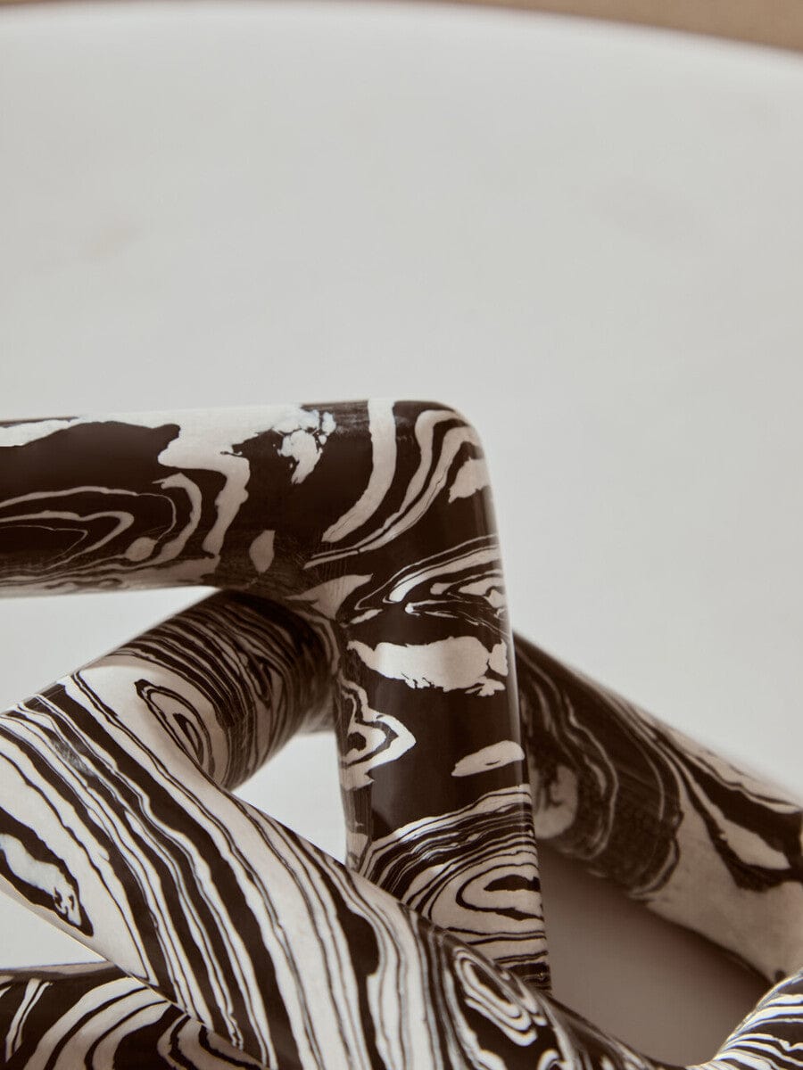 Hamilton Interiors Accessories Helsa Black And White Marble Two Link Chain House of Isabella UK