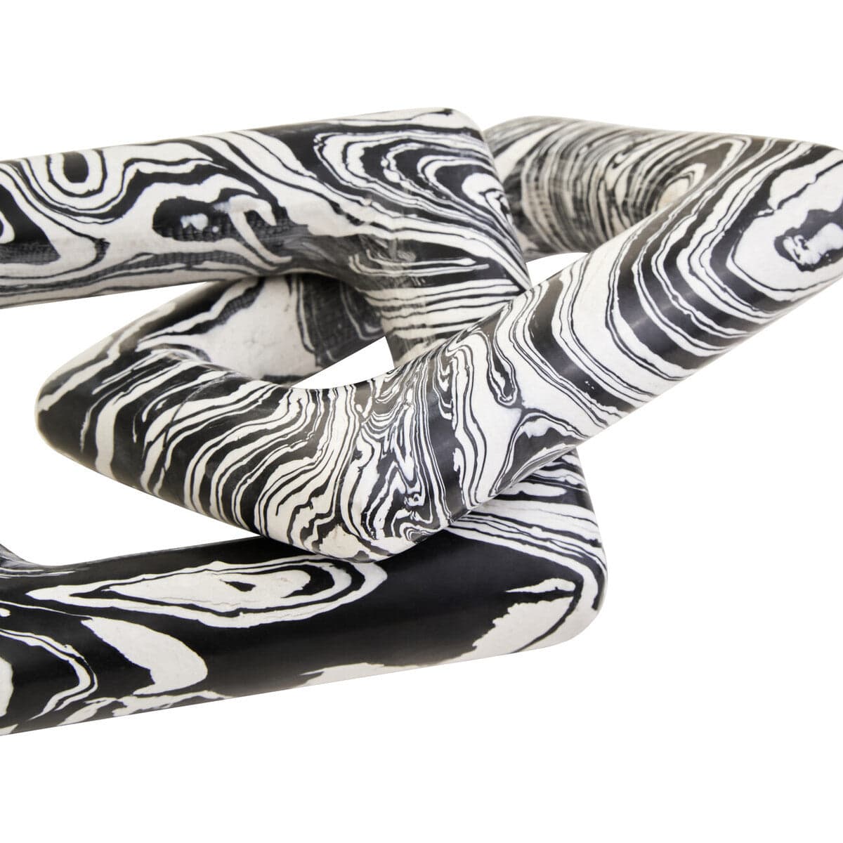 Hamilton Interiors Accessories Helsa Black And White Marble Two Link Chain House of Isabella UK