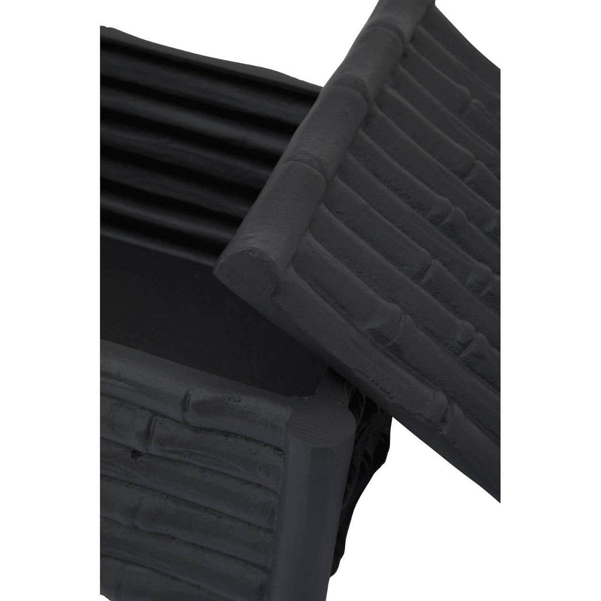 Hamilton Interiors Accessories Hiba Large Black Finish Bamboo Effect Trinket Box House of Isabella UK