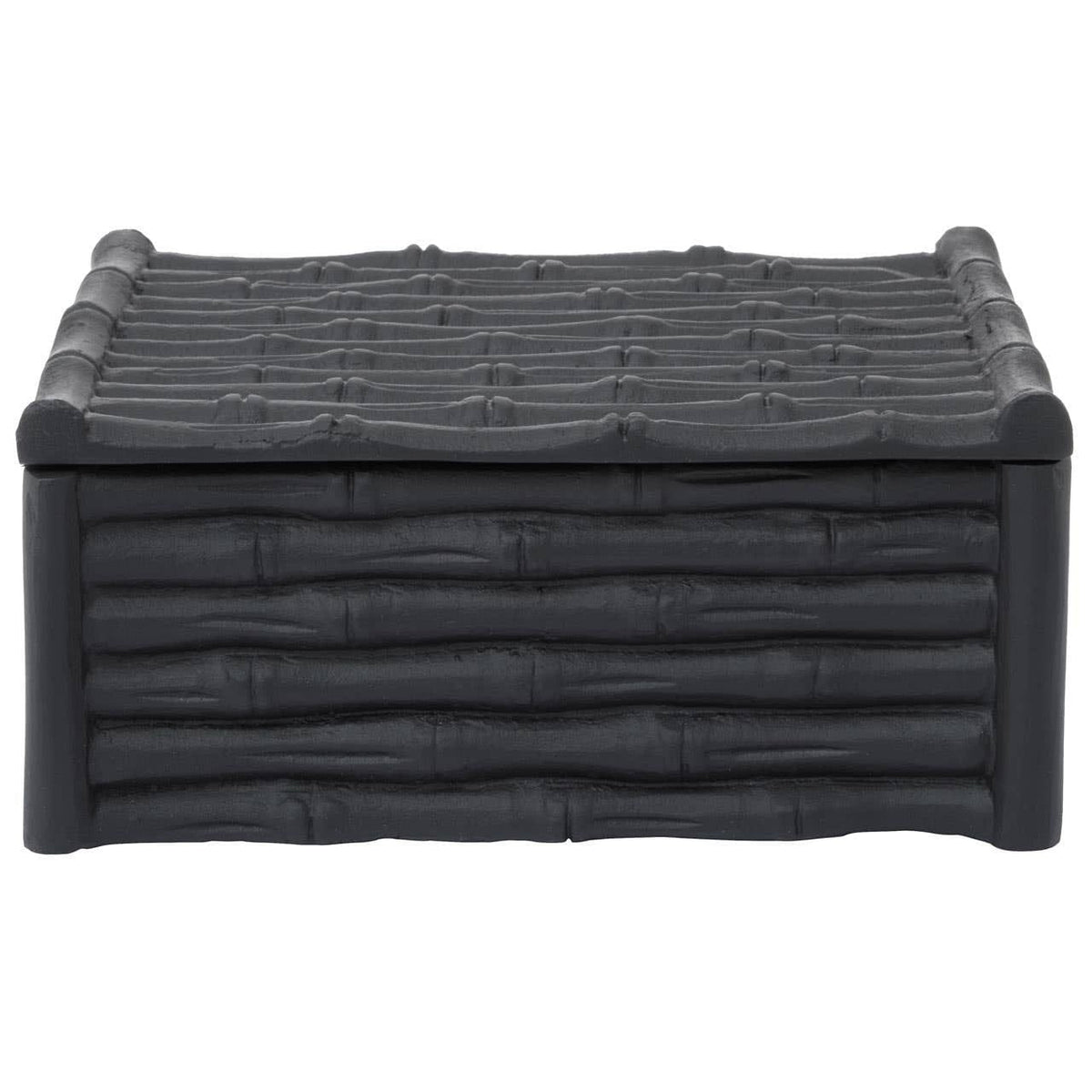 Hamilton Interiors Accessories Hiba Large Black Finish Bamboo Effect Trinket Box House of Isabella UK