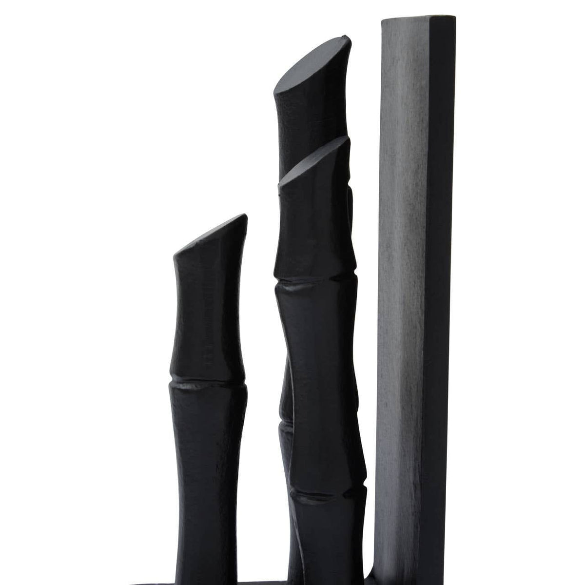 Hamilton Interiors Accessories Hiba Set Of Two Black Finish Bamboo Effect Bookends House of Isabella UK