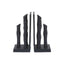 Hamilton Interiors Accessories Hiba Set Of Two Black Finish Bamboo Effect Bookends House of Isabella UK