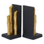 Hamilton Interiors Accessories Hiba Set Of Two Gold Finish Bamboo Effect Bookends House of Isabella UK