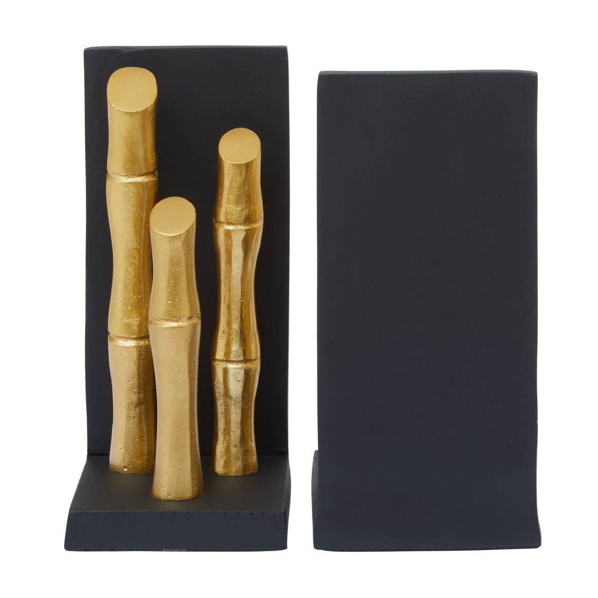 Hamilton Interiors Accessories Hiba Set Of Two Gold Finish Bamboo Effect Bookends House of Isabella UK