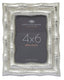Hamilton Interiors Accessories Hiba Silver Finish Bamboo Effect 4In X 6In Photo Frame House of Isabella UK
