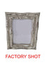 Hamilton Interiors Accessories Hiba Silver Finish Bamboo Effect 4In X 6In Photo Frame House of Isabella UK
