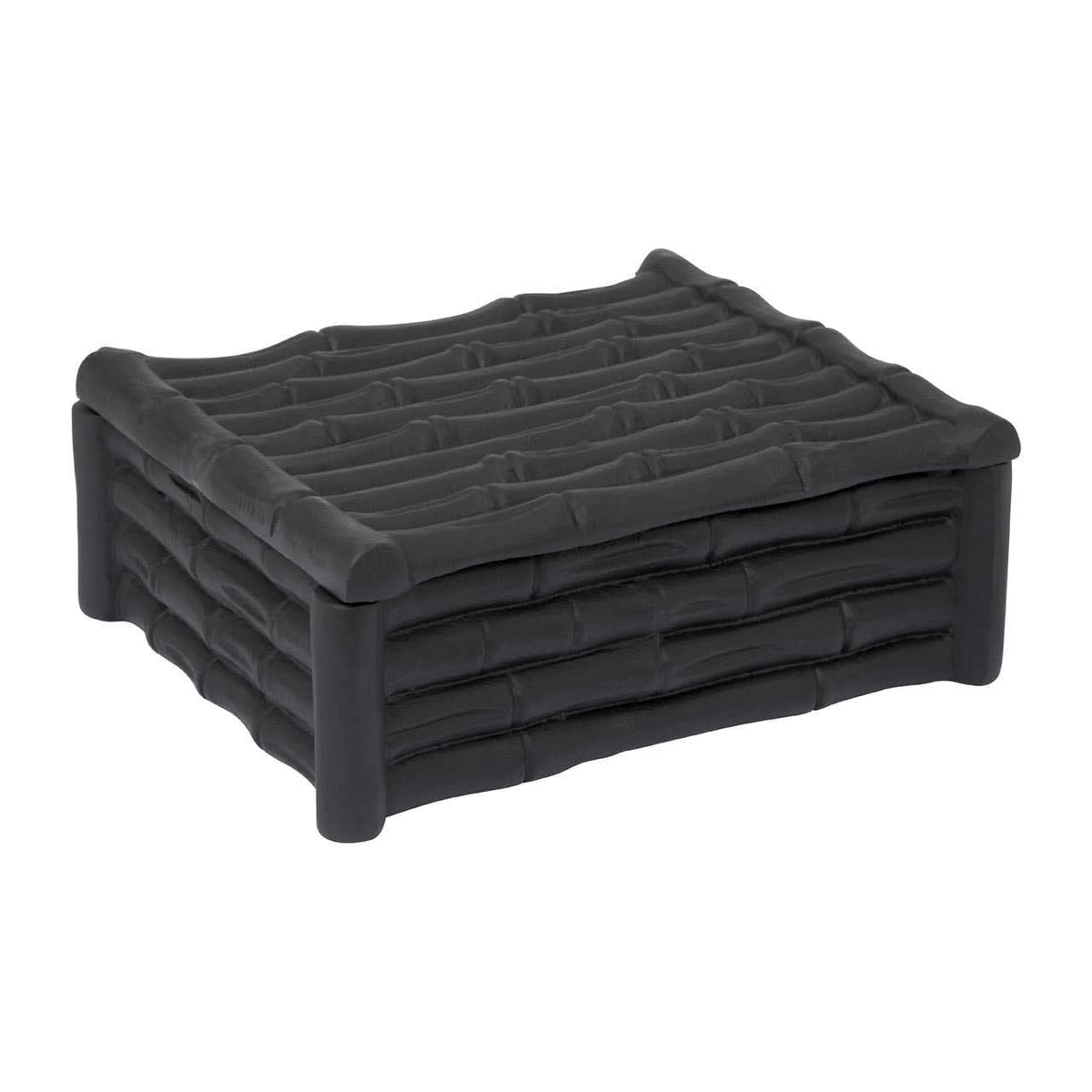 Hamilton Interiors Accessories Hiba Small Black Finish Bamboo Effect Trinket Box House of Isabella UK
