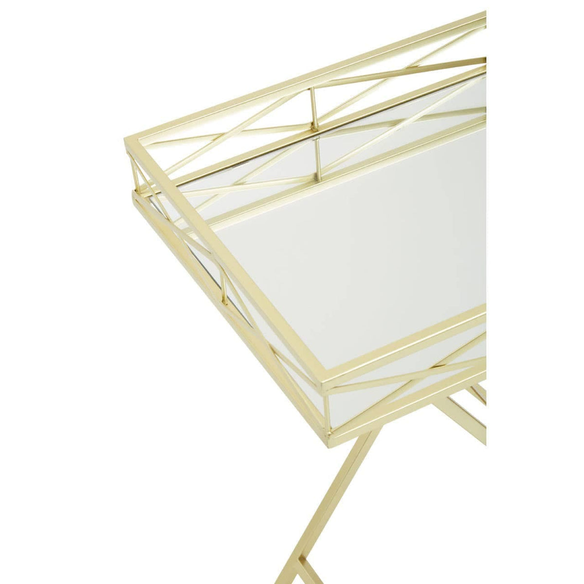 Hamilton Interiors Accessories Jolie Rectangle Gold Tray Table House of Isabella UK
