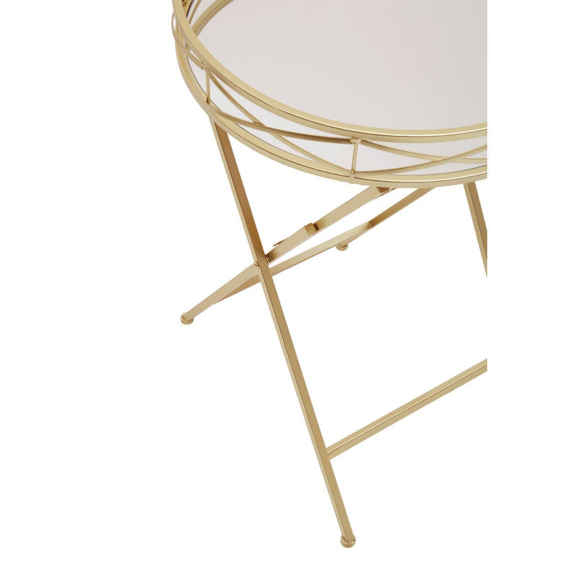 Hamilton Interiors Accessories Jolie Round Gold Tray Table House of Isabella UK