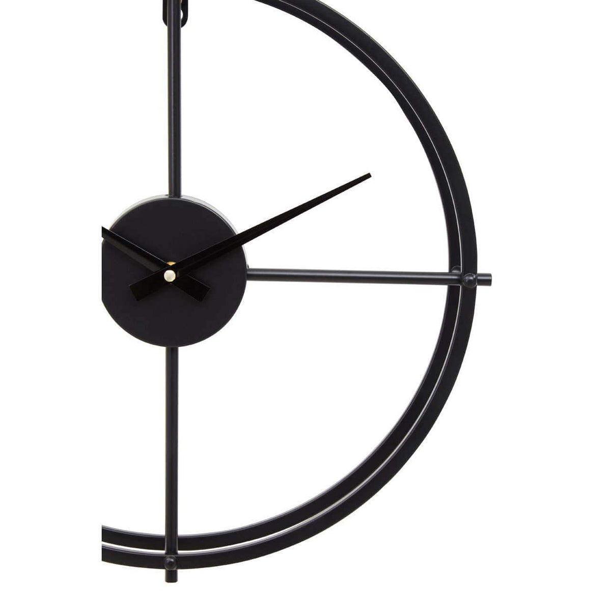 Hamilton Interiors Accessories Kent 40cm Dia Small Black Finish Wall Clock House of Isabella UK