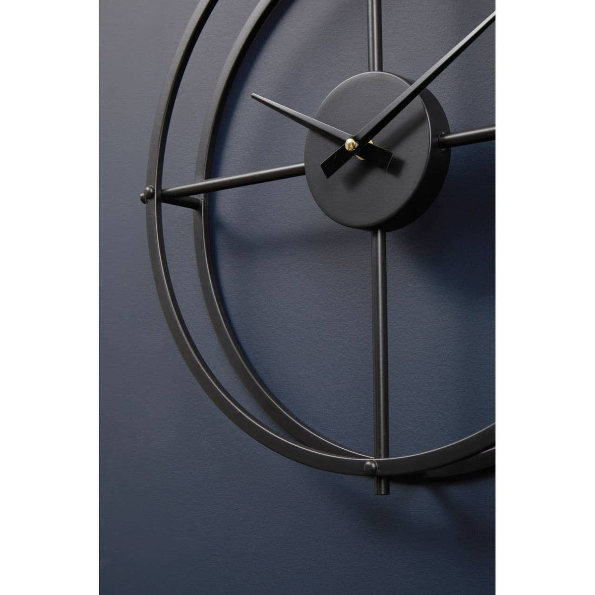 Hamilton Interiors Accessories Kent 40cm Dia Small Black Finish Wall Clock House of Isabella UK