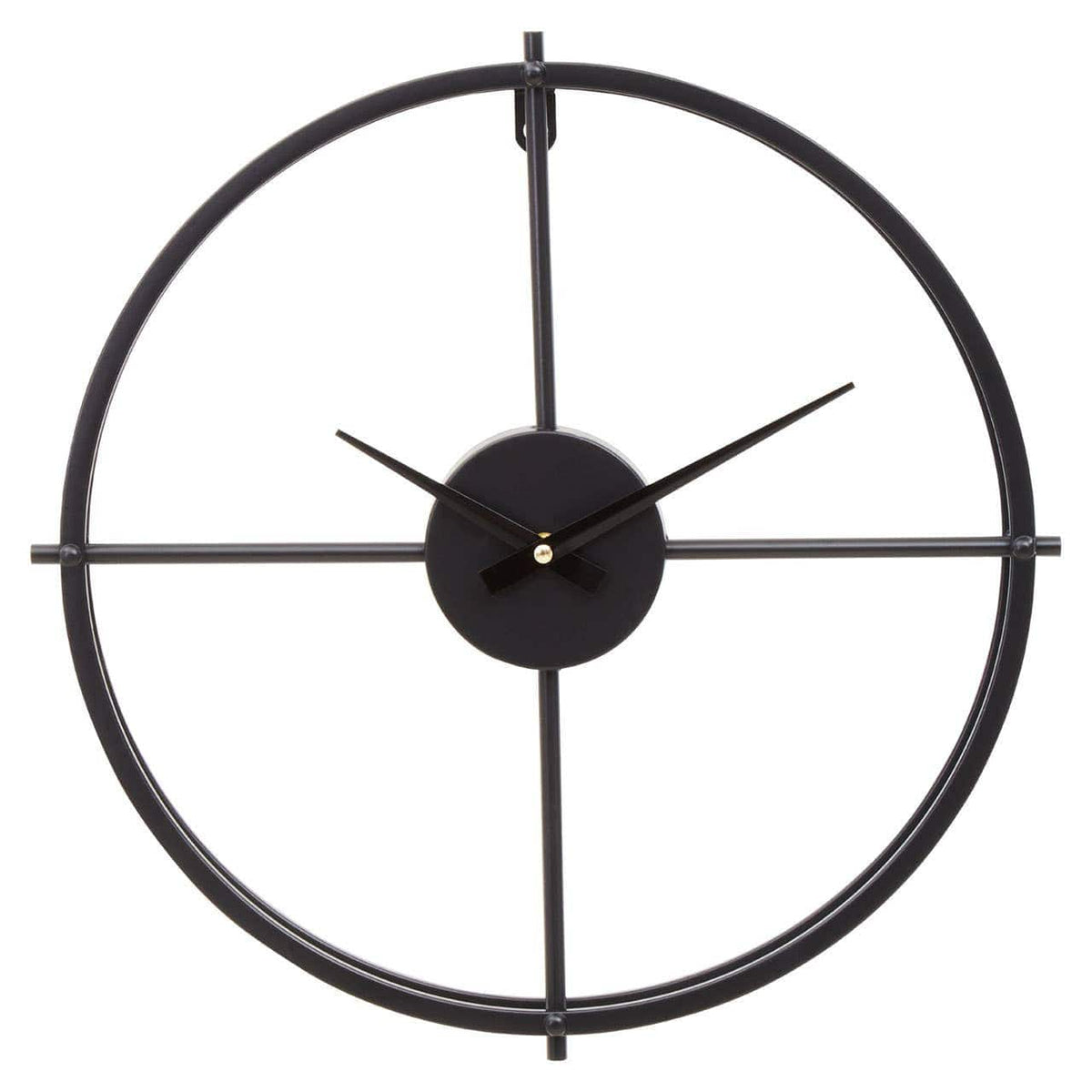 Hamilton Interiors Accessories Kent 40cm Dia Small Black Finish Wall Clock House of Isabella UK